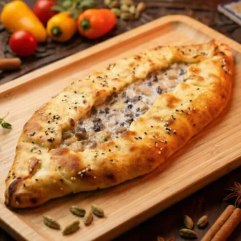 Пиде курица с грибами