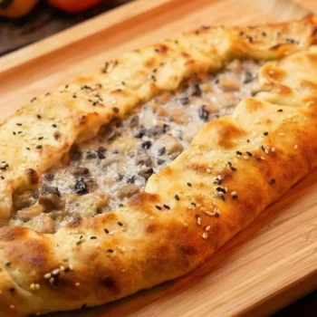 Пиде курица с грибами