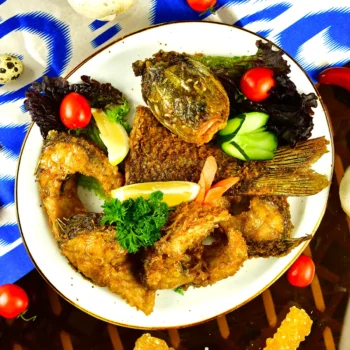 Сазан жаренный кусковой