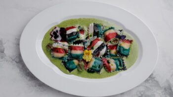 Ravioli с креветкой в соусе pesto — Luma bistro & bakery, Тараз